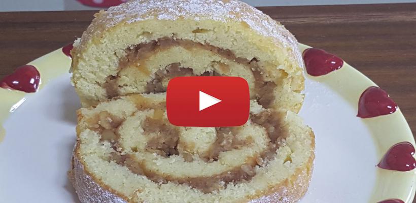 8 Kişilik Elmalı Rulo Kek Tarifi ve Malzemeleri