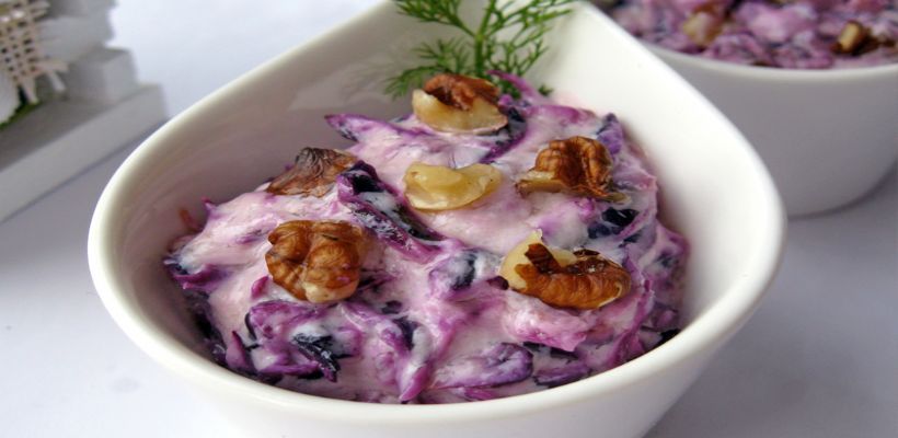 Mayonezli Kırmızı Lahana Salatası Tarifi ve Malzemeleri