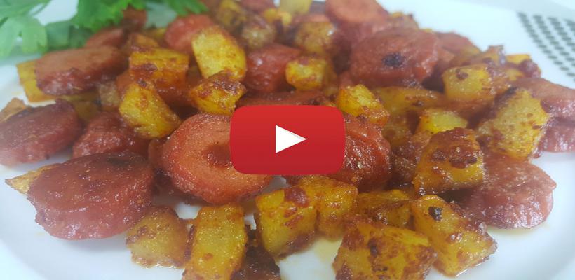 8 Kişilik Patatesli Sosis Tarifi ve Malzemeleri