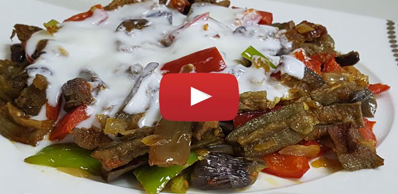 8 Kişilik Yoğurtlu Kuru Patlıcan Salatası Tarifi ve Malzemeleri